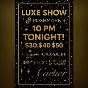 Kate Spade Black and Gold Luxe Event Poster